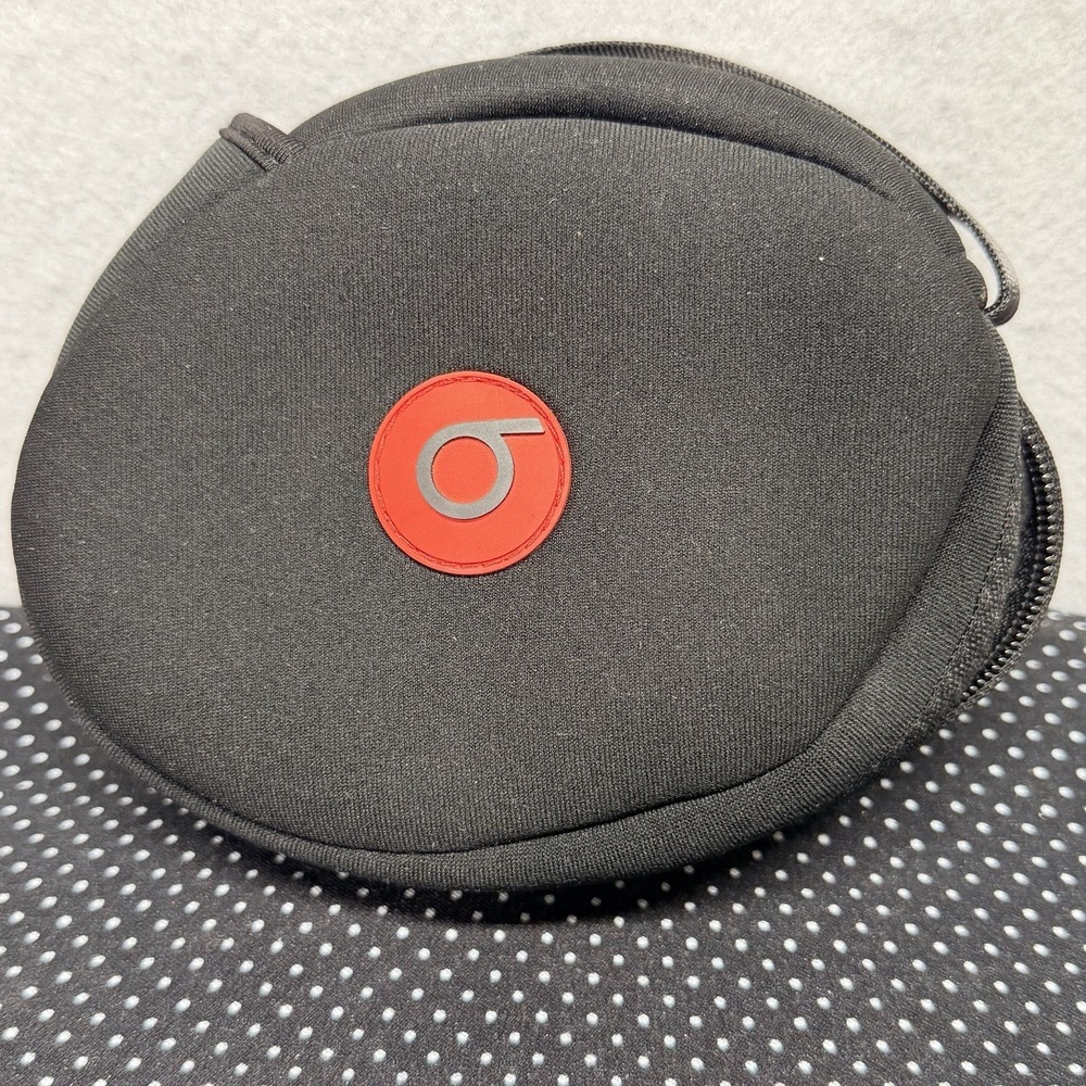 Beats by Dre Black Hard Shell Travel‎ Carrying Case Zip Organizer Pouch